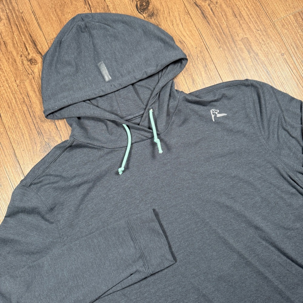 Rhoback The Gunner Hoodie Mens XL Gray Performance Golf Pullover Activewear